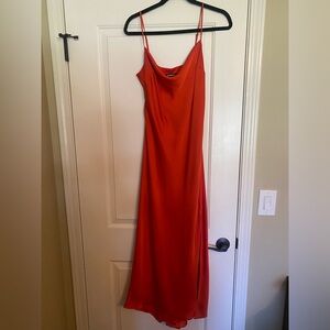Burnt Orange Express Slip Dress